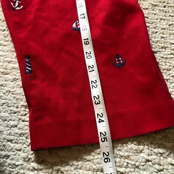 Vintage MCM BonWorth red nautical elastic waist Bermuda shorts size XS/S - Picture 9 of 13